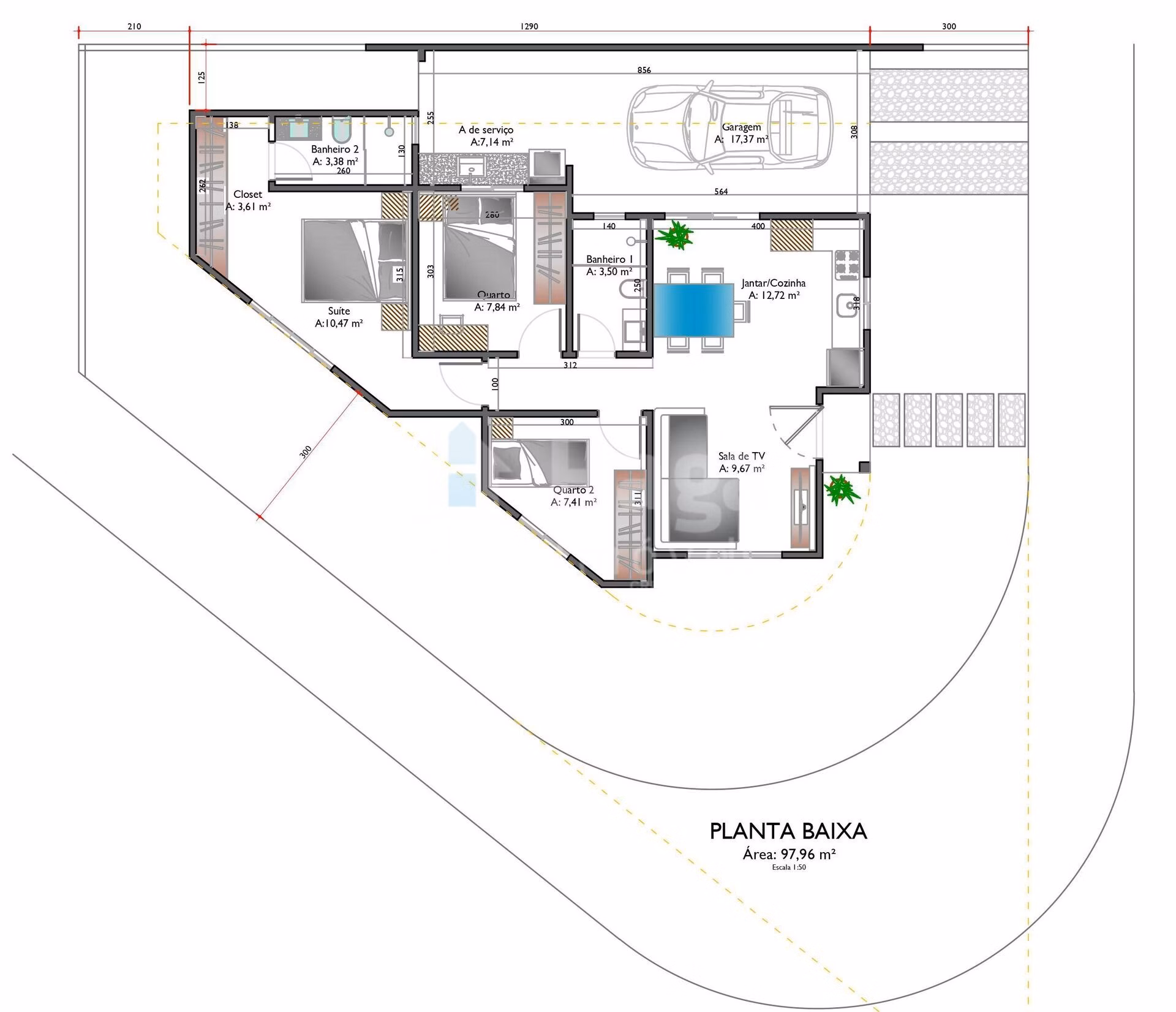 Casa de 97 m² em Brusque, SC