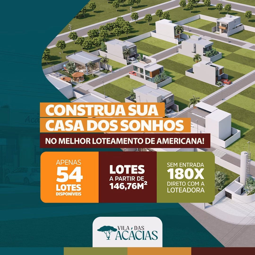 Terreno de 146 m² em Americana, SP