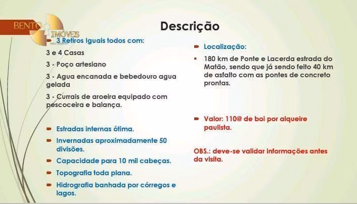 Farm of 29.460 acres in Nova Lacerda, MT, Brazil