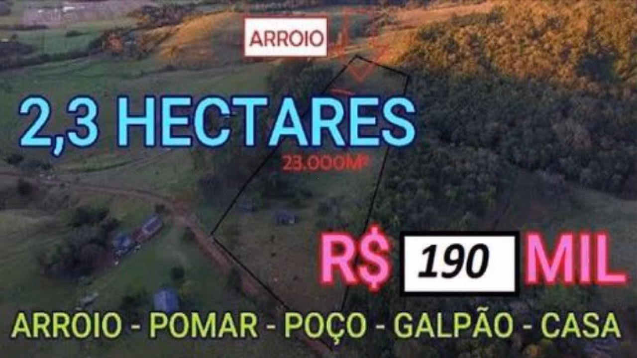 Sítio de 2 ha em Santo Antônio da Patrulha, RS
