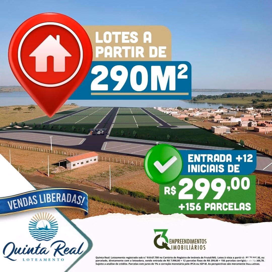 Terreno de 290 m² em Fronteira, MG