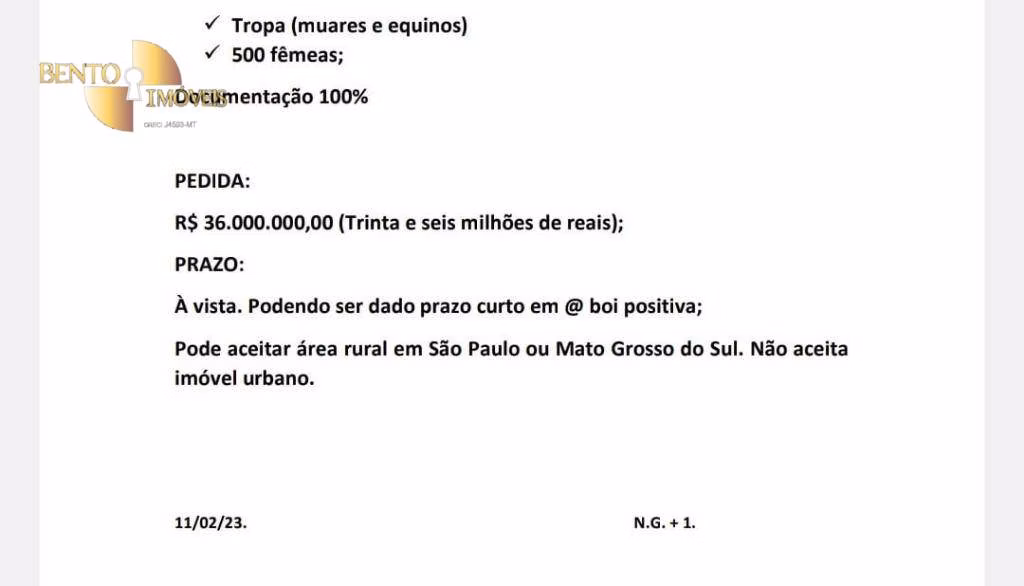 Fazenda de 2.508 ha em Pedra Preta, MT