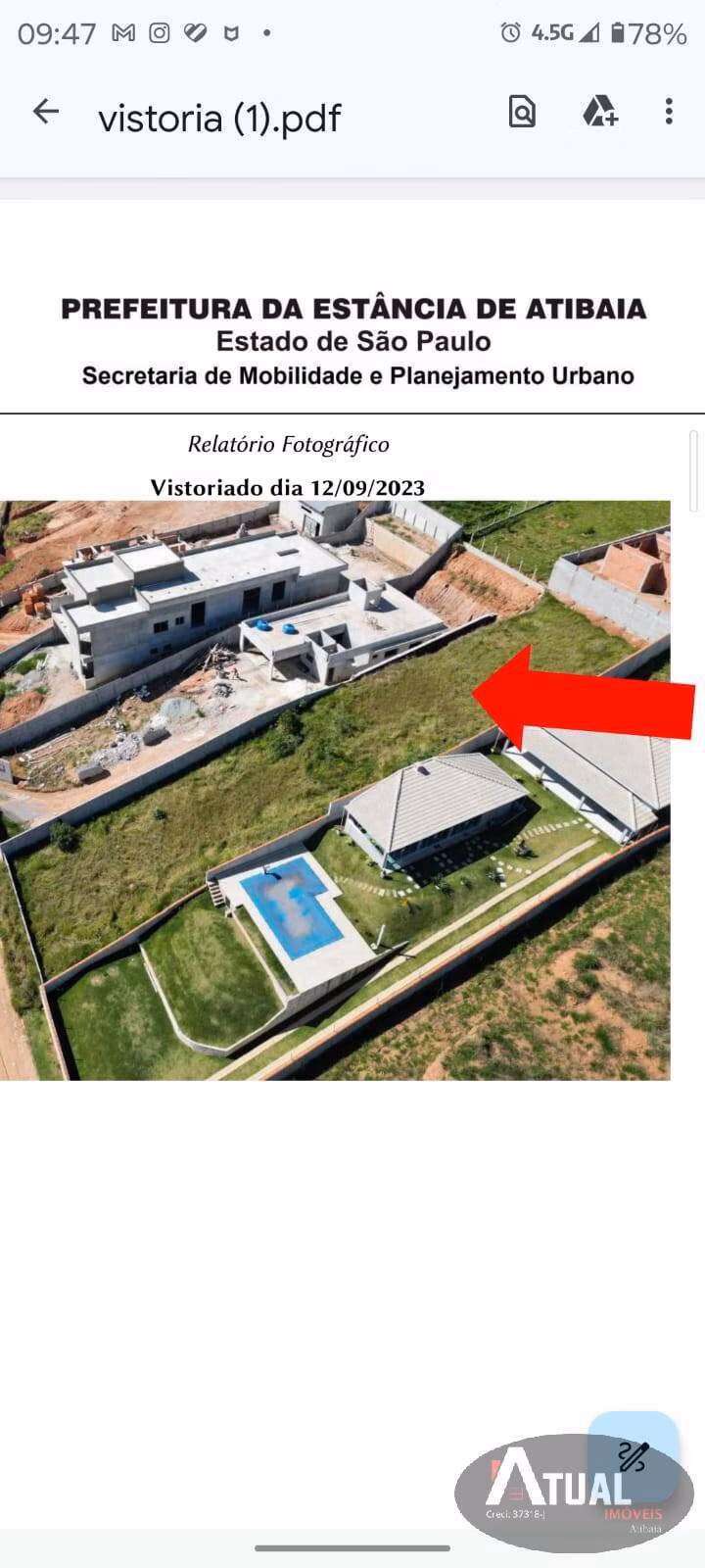 Plot of 1,118 m² in Atibaia, SP, Brazil