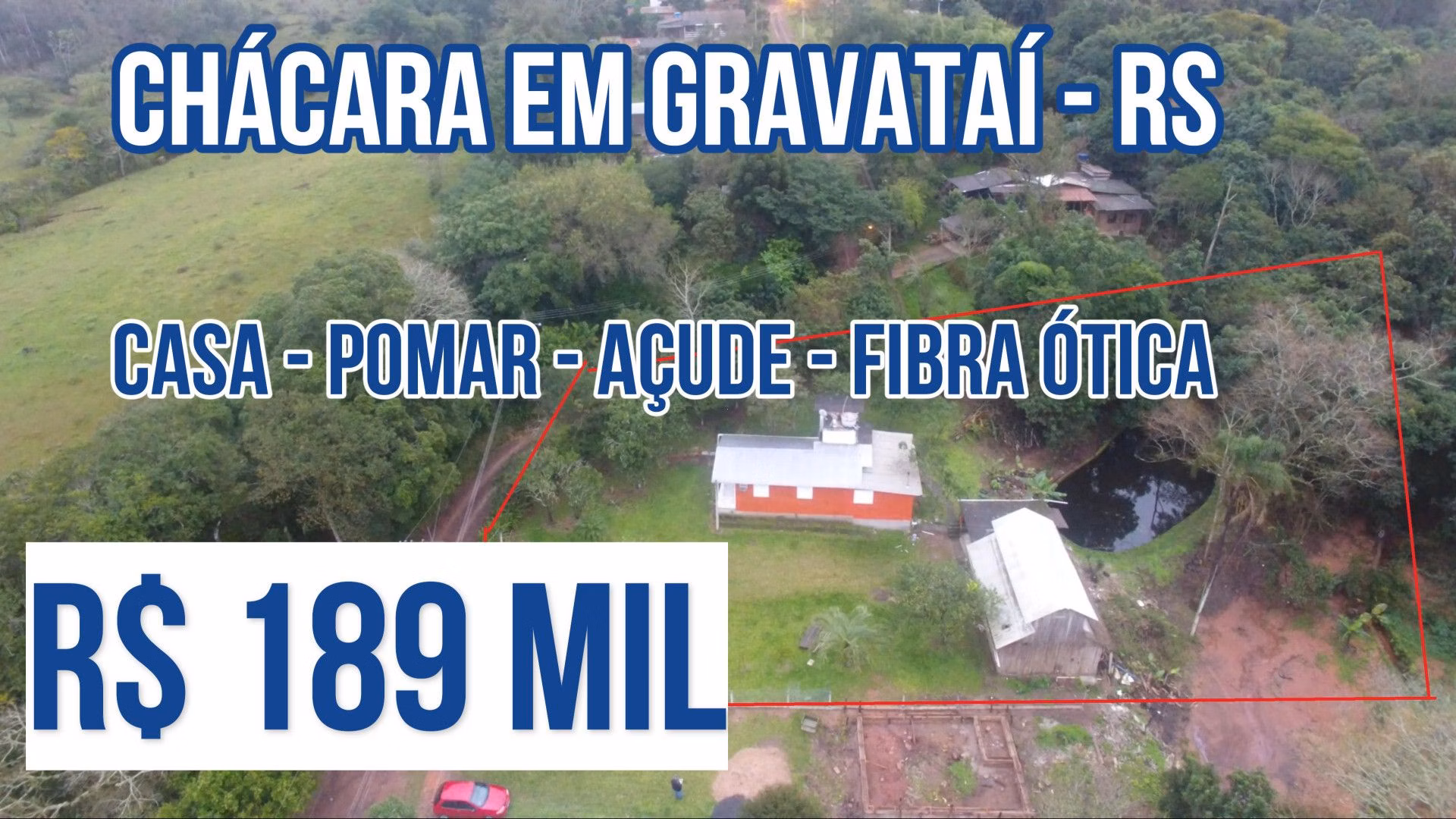 Chácara de 1.000 m² em Gravataí, RS