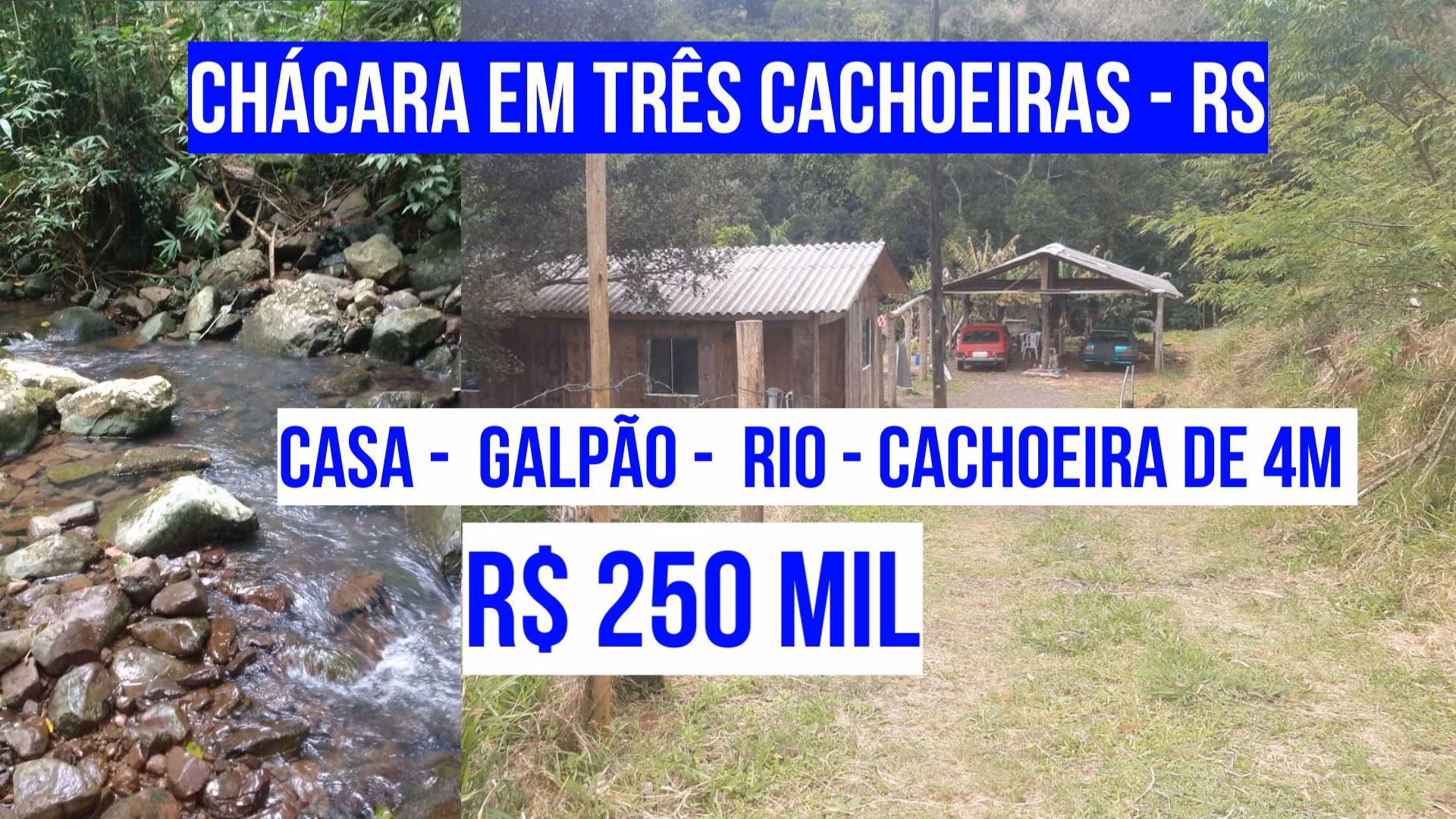 Country home of 3 acres in Três Cachoeiras, RS, Brazil