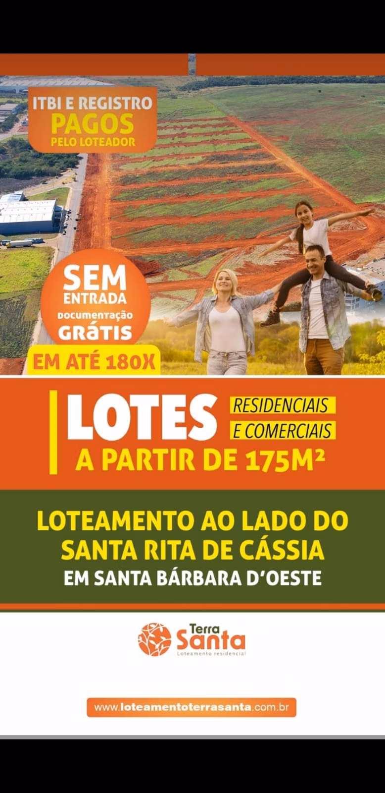 Terreno de 175 m² em Santa Bárbara d'Oeste, SP