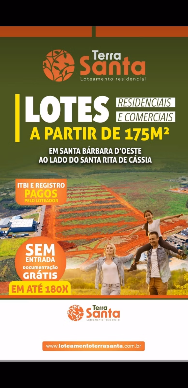 Terreno de 175 m² em Santa Bárbara d'Oeste, SP