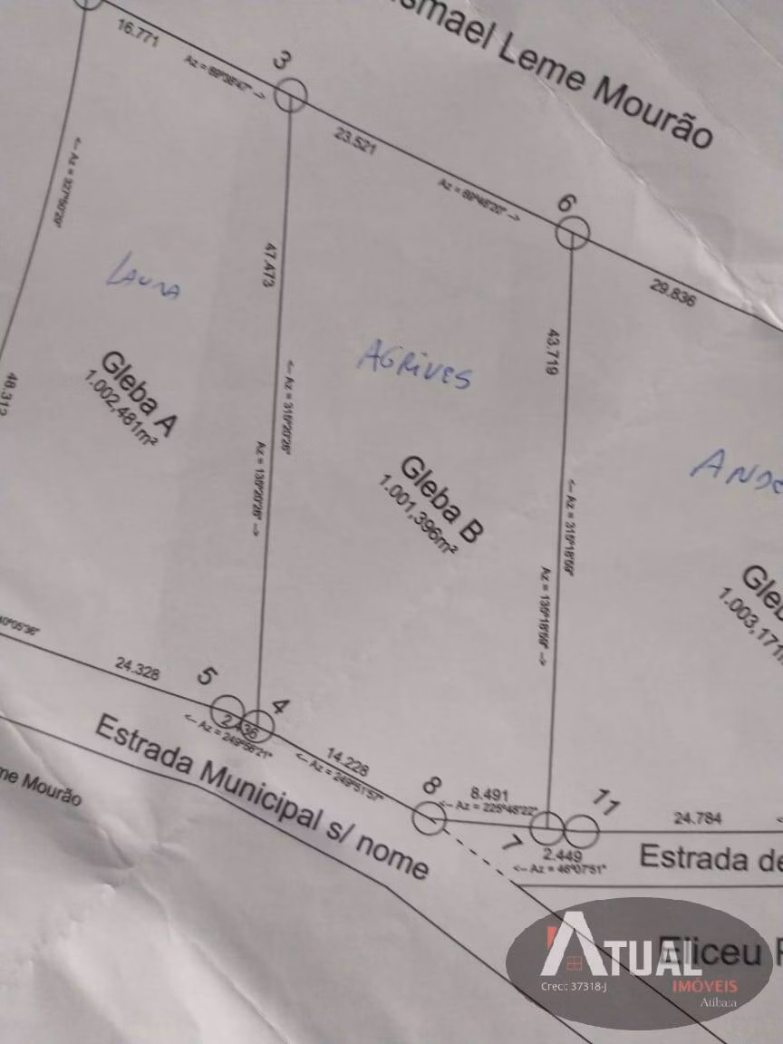 Terreno de 1.000 m² em Bragança Paulista, SP