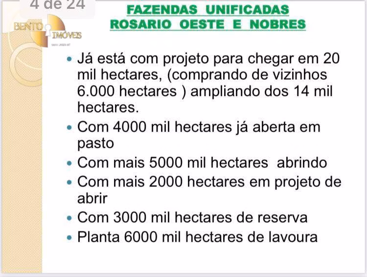 Farm of 34,595 acres in Rosário Oeste, MT, Brazil