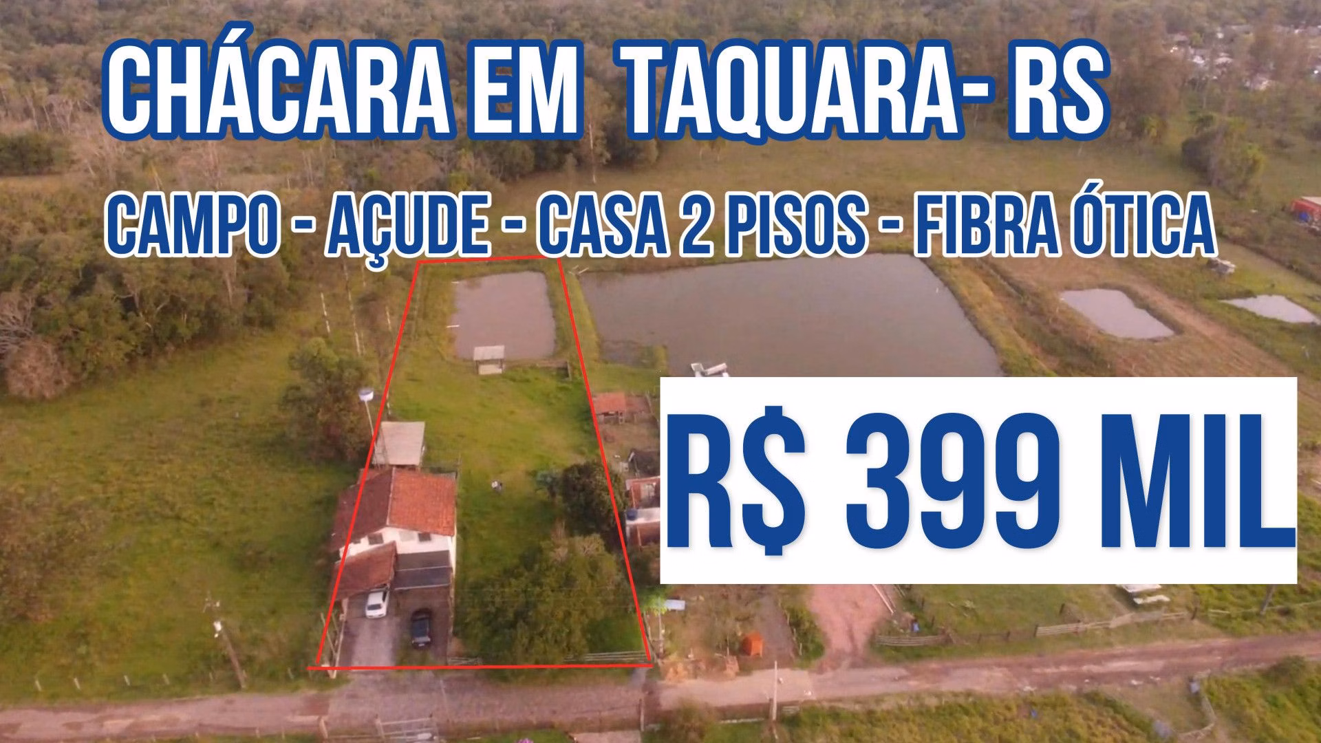 Chácara de 2.400 m² em Taquara, RS
