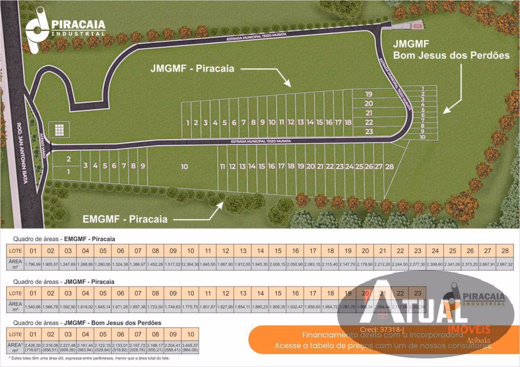Terreno de 2.667 m² em Piracaia, SP