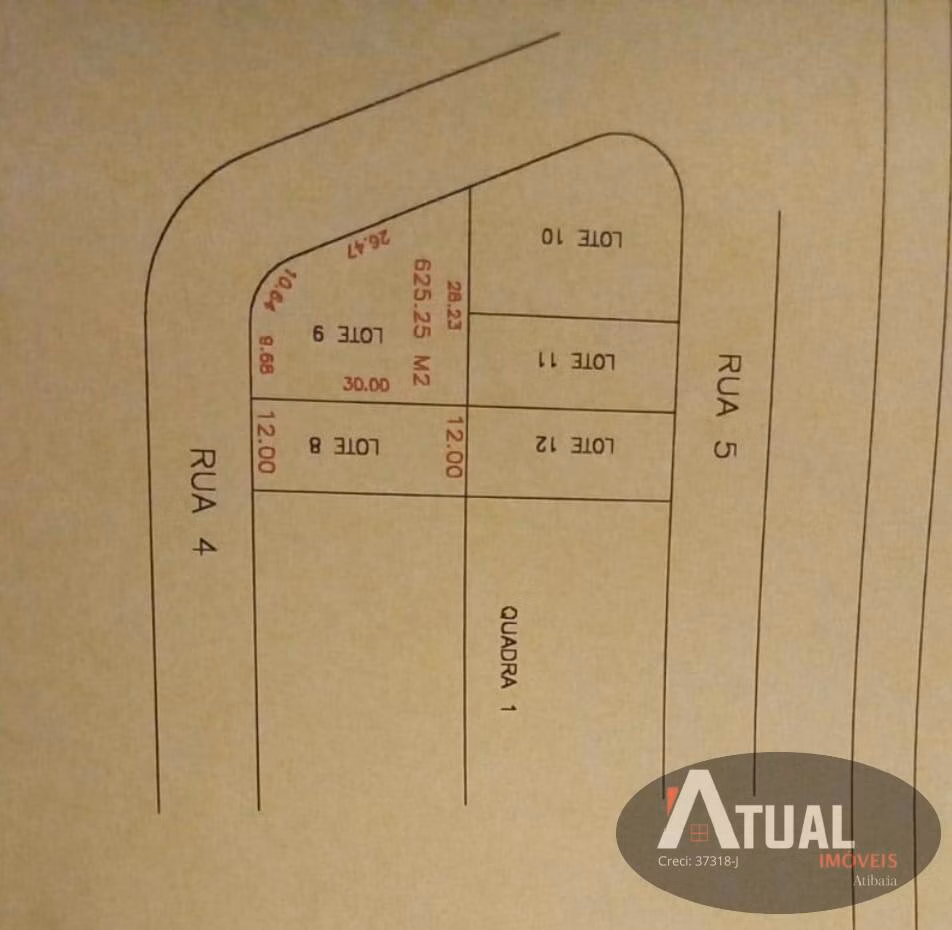 Plot of 652 m² in Atibaia, SP, Brazil