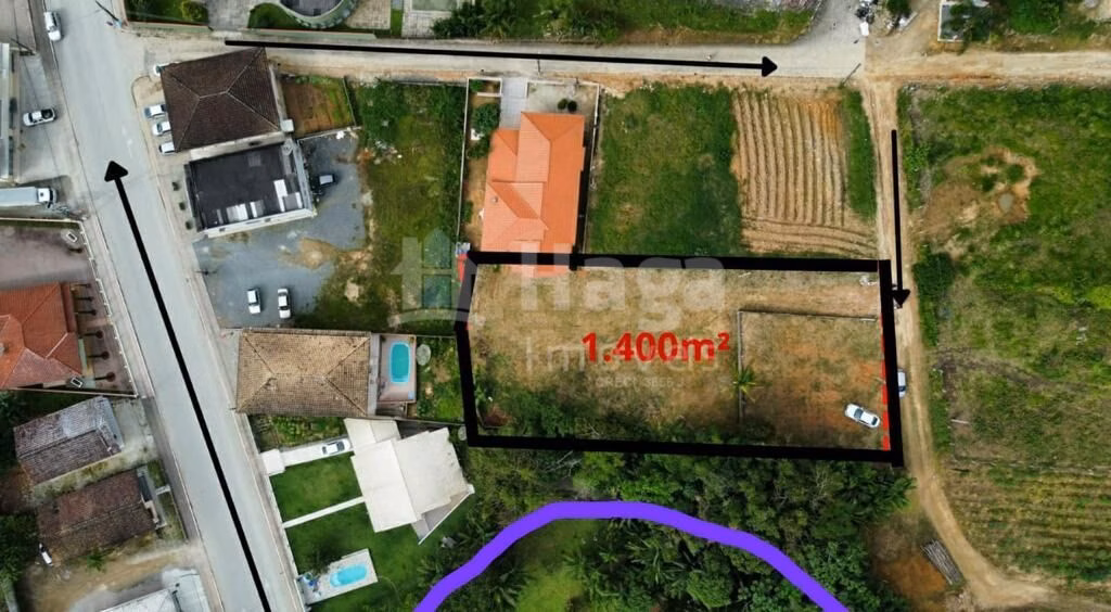 Terreno de 1.379 m² em Major Gercino, SC