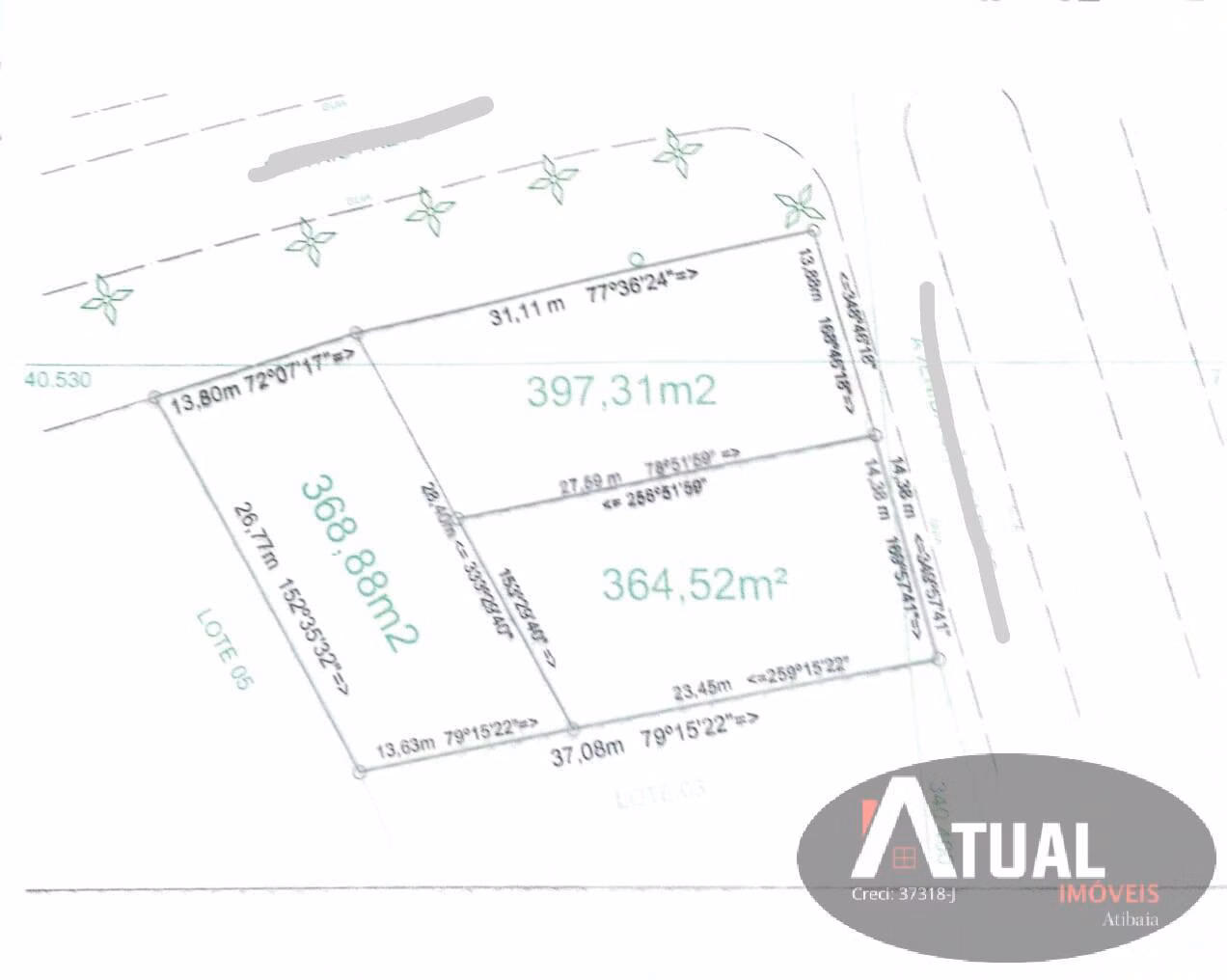 Terreno de 400 m² em Atibaia, SP